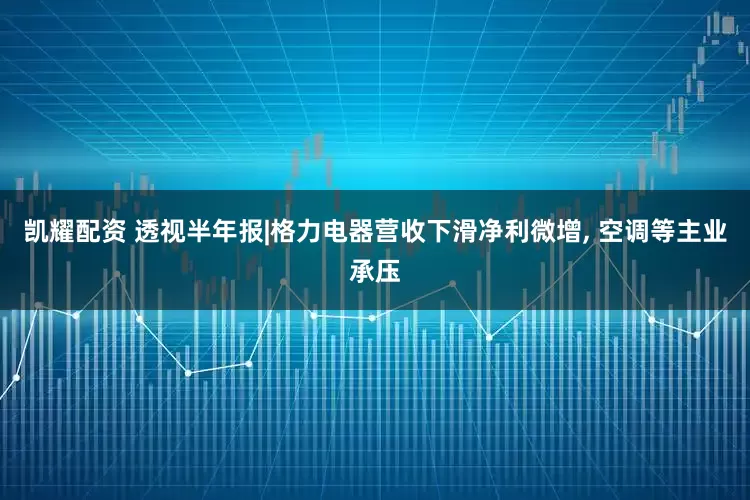 凯耀配资 透视半年报|格力电器营收下滑净利微增, 空调等主业承压